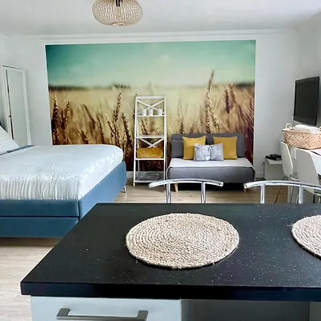 'ein Bett Im Kornfeld', Kueche, 30qm, Souterrain 아파트 *